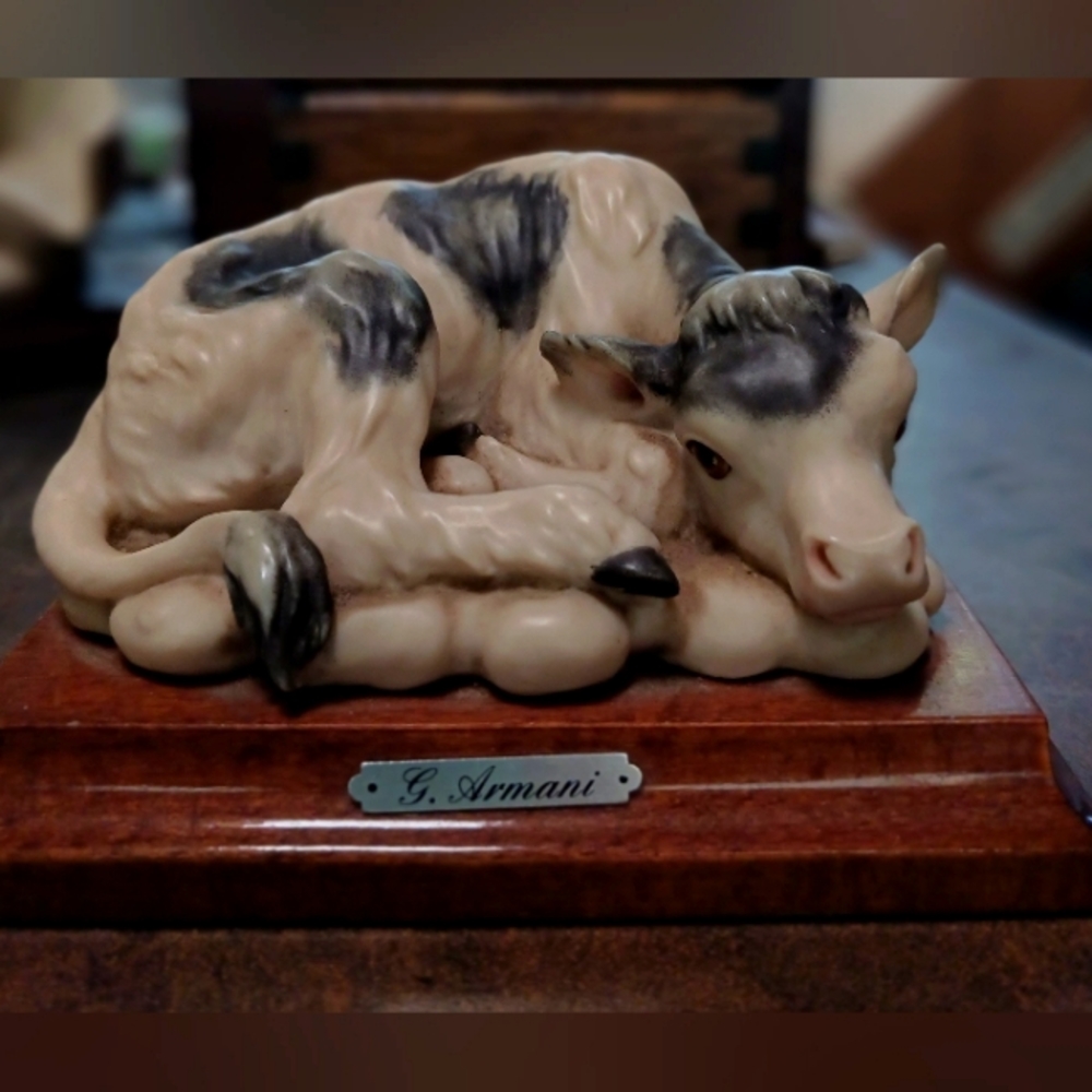 Very Rare G. Armani sculpture, 1984 new baby Holstein calf. Made in Italy 🇮🇹